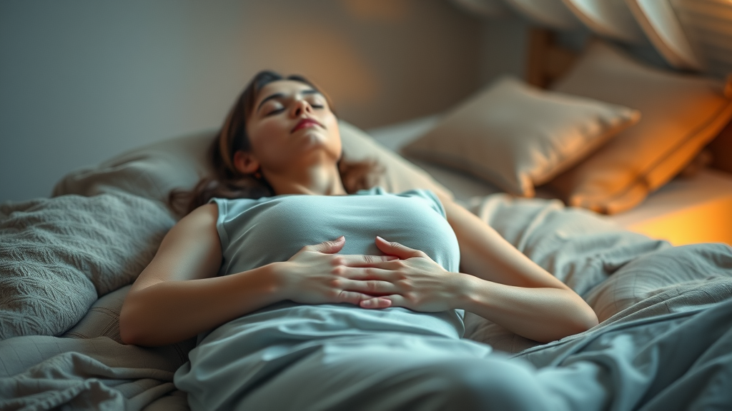 Peaceful person using progressive relaxation as a top hypnosis technique, reclining with hands at rest
