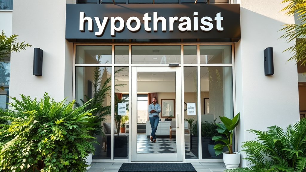 Modern office of a certified hypnotherapist specializing in stress relief