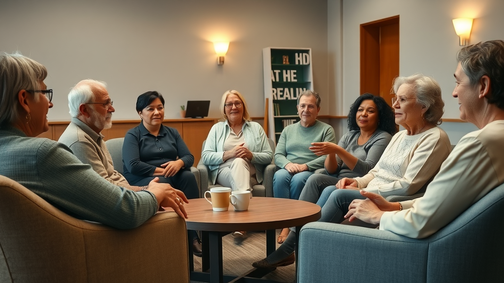 Diverse group sharing experiences of hypnosis for breaking bad habits in a supportive setting