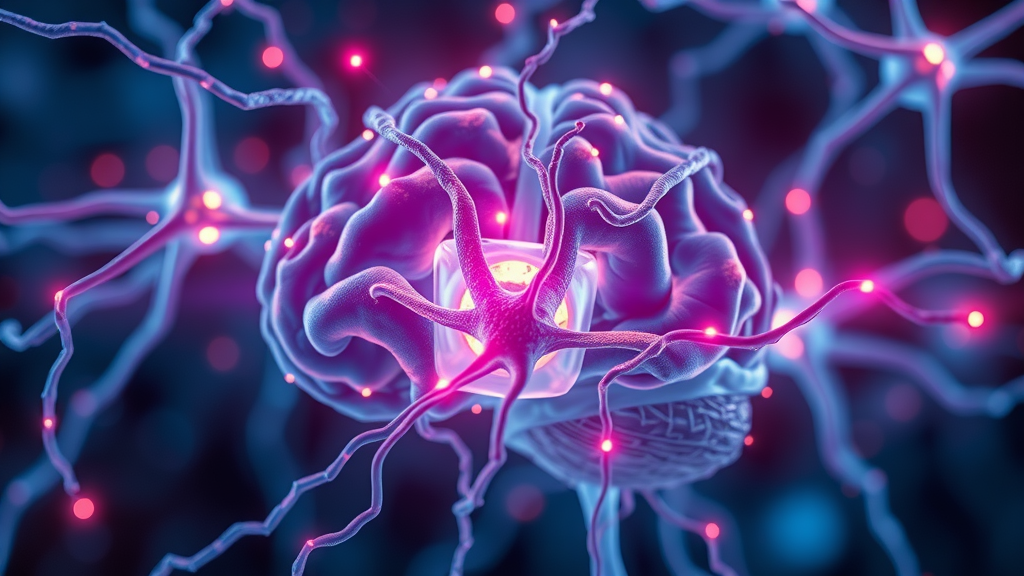 Intertwined neurons, visualizing how hypnosis rewires the brain, with neural pathways lighting up and connecting in animated style