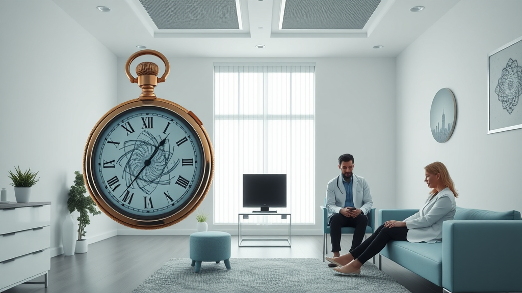 Modern split-screen of myth and science behind hypnosis for public speaking, illustrating fact versus fiction.