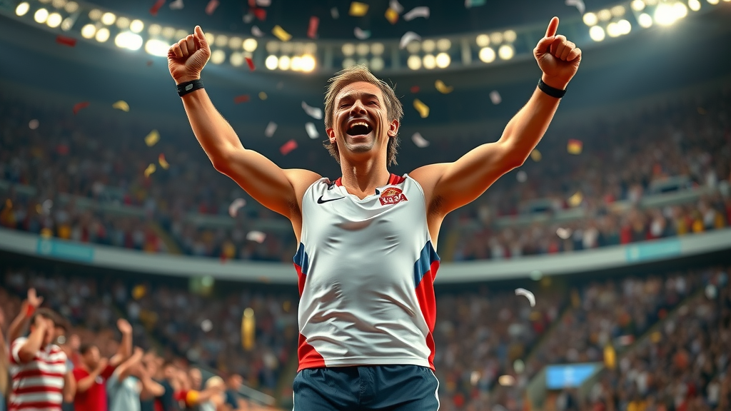 victorious athlete showing benefits of hypnosis for peak performance