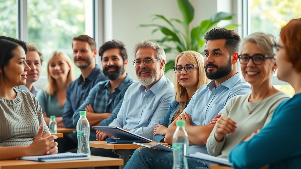 Group attending modern hypnotherapy training seminar - becoming a certified hypnotherapist