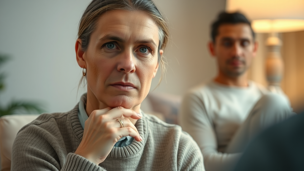 Close-up of thoughtful counseling client listening attentively - language patterns in nlp and hypnosis