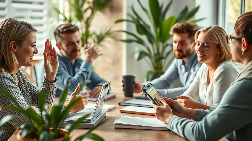 Key takeaways on hypnosis for pain management, group sharing findings, relaxed clinical review setting