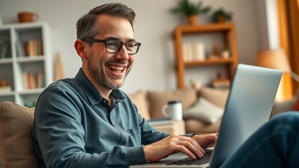 Adult engaged in online hypnosis training with visible hypnotherapy certification modules