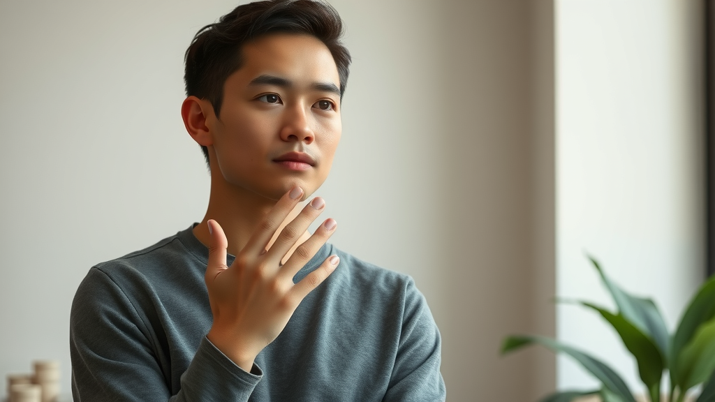 Person in thoughtful reflection, considering the pitfalls of reframing in NLP practice