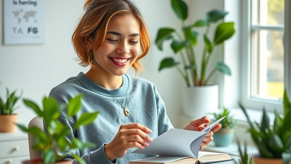 Harnessing Hypnosis: Empowered individual journaling about personal transformation in a bright workspace, symbolizing new beginnings and the integration of subconscious change.