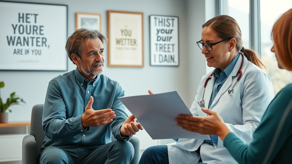 collaborative therapy team developing integrative mental health plan with hypnosis for anxiety, animated discussion