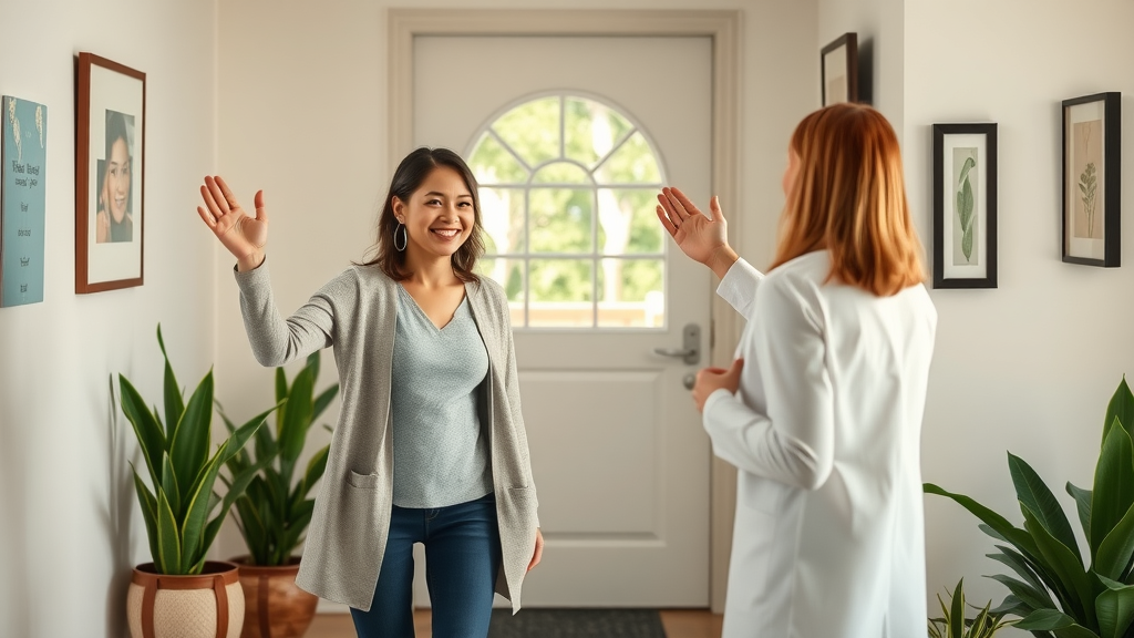 Hypnosis myths debunked: Satisfied client leaves therapy, optimistic and relieved